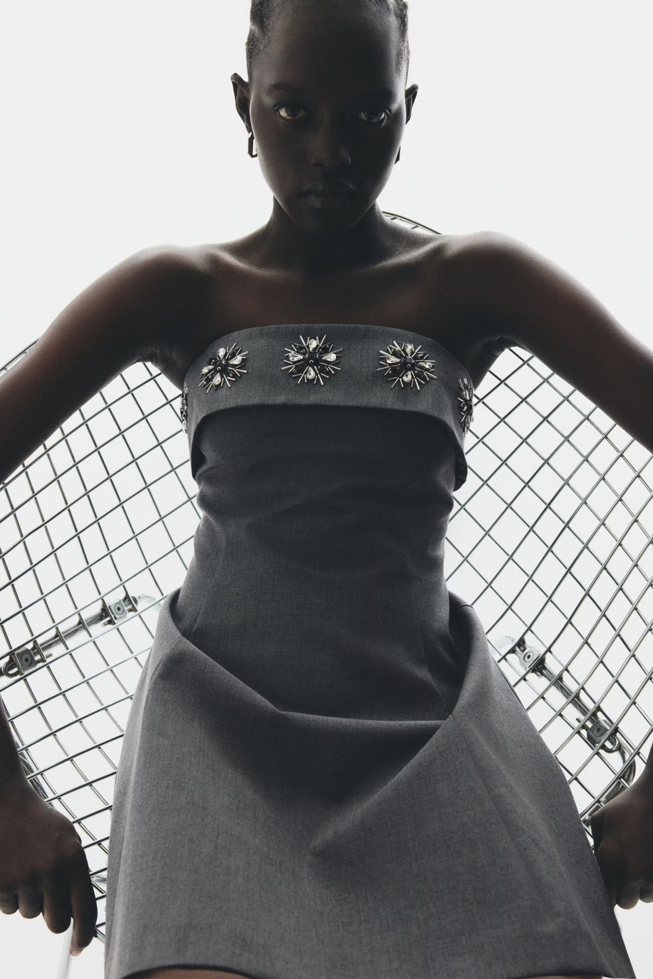 The Ivory Solstice Pleated Gown