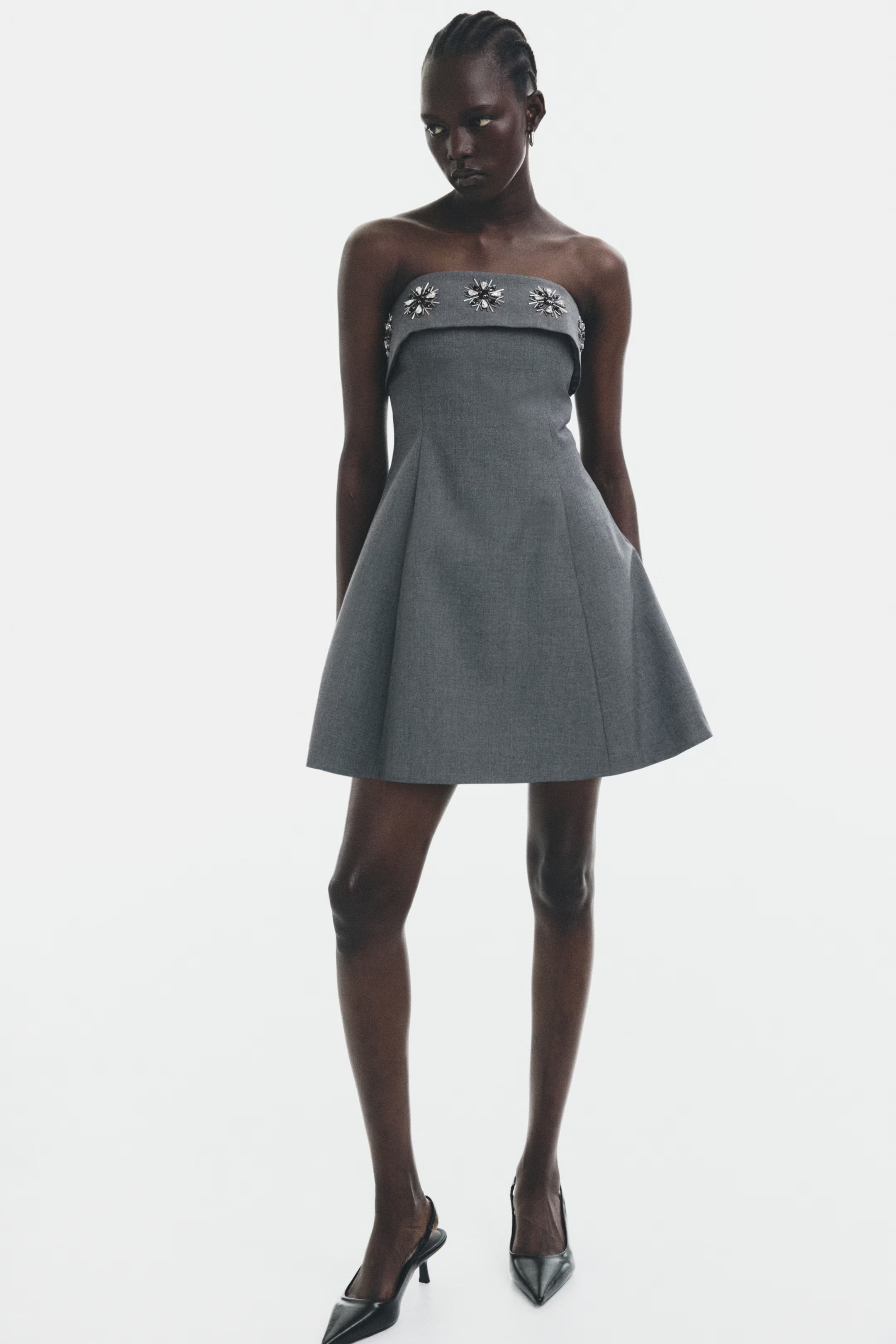 The Ivory Solstice Pleated Gown